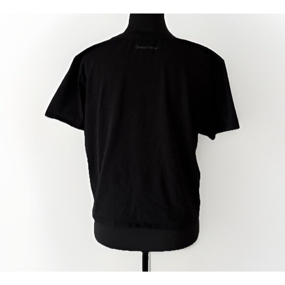 Outdoor Voices Women’s Black Tee Top Women’s Large Sporty Minimalist Casual Gym - Picture 1 of 9